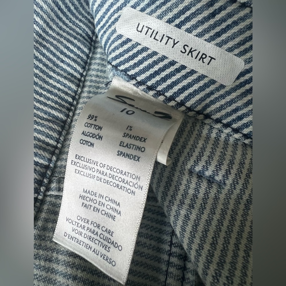 Seven7 - Front Patch Pocket Stretch Cotton Twill Utility Skirt Size: 10 > NWT - Picture 7 of 13
